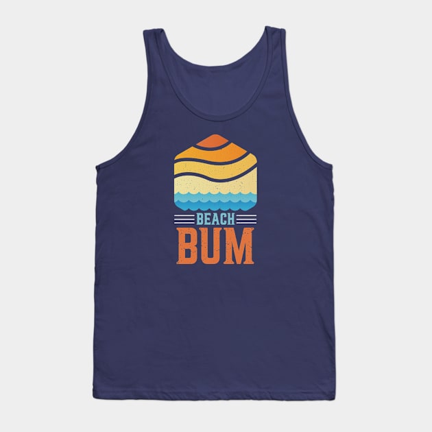 Retro Sunset Beach Bum Tank Top by SLAG_Creative